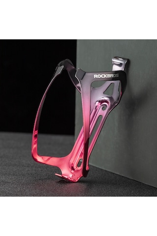 Rockbros Rkl02 Degrade Renk Bisiklet Alüminyum Alaşımlı Su Şişe Kafesi Mtb Yol Bisikleti Şişe Tutucu Raf - Siyah/Kırmızı Kırmızı - Siyah