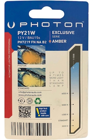 Photon P21W Turuncu Fanlı Blister