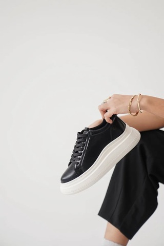 Trendella Kadın Siyah Sneaker Tr01ms05a Beyaz