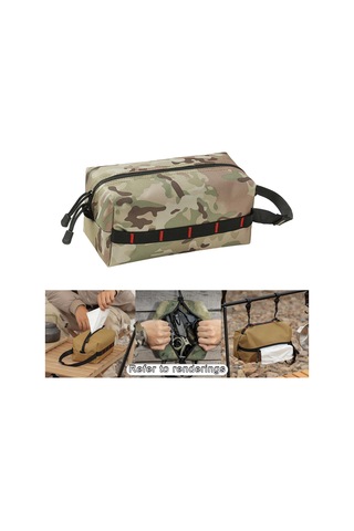 Homyl Taşınabilir Doku Kağıt Kutu Tutucu Kamuflaj-230x100x125mm Kamuflaj Çok Renkli