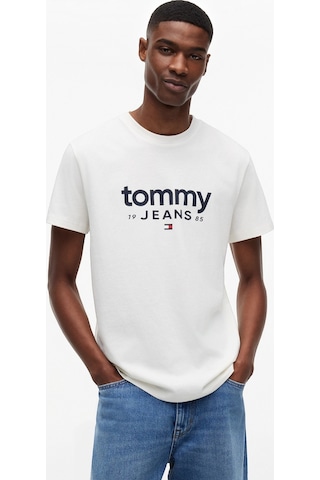 Tommy Hilfiger Tjm Slım Graphıc Tee Ext Erkek Beyaz T-shirt - Dm0dm23376