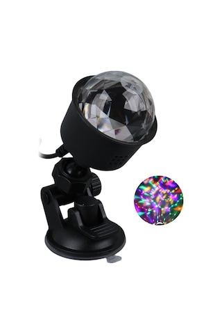 Ayt Ledx Al-kx-6889 Projeksiyon Atmosferli Usbli 4 Watt Şarjlı Sihirli Rgb Led Disko Topu Seyyar Disko Işık Aydınlatma Renkli