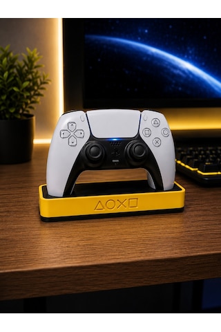Veriqo 3d Ps5 Dualsense Şarj Ve Stand Ünitesi Playstation 5 Kontrolcü Masaüstü Düzenleyici Standı Sarı