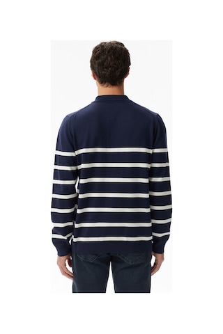 Nautica Erkek Lacivert Regular Fit Kazak Çizgili S57231t Lacivert