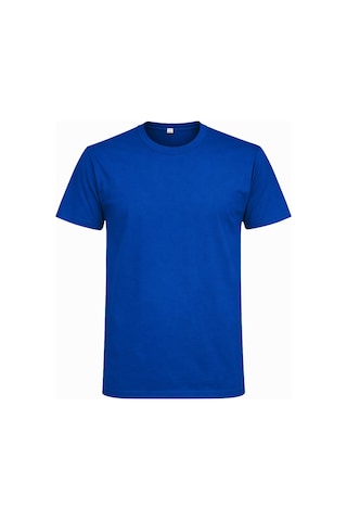 Hanclo Erkek Siyah Tişört 5 Li Paket Basic Pamuk Bisiklet Yaka Kısa Kollu T-shirt Mavi