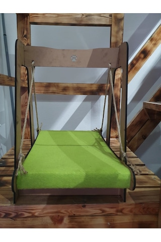 Aquahome Mavi Ahşap Kedi Salıncağı 52 x 36 x 47 CM
