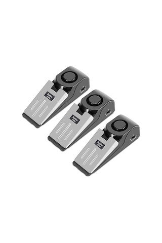 Konesam 3'lü Kilitli Kapı Engeli Alarm Seti - Titreşim Sensörlü, Kablosuz, 120 Db, Ev/ofis/otel Güvenliği, Taşınabilir, Kolay Kullanım