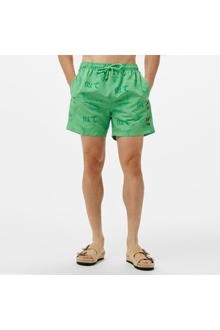 Unıted4 Classic Erkek Yeşil Deniz Şortu Düz Surry Yeşil