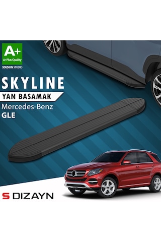 S-dizayn Mercedes Gle W166 Skyline Siyah Yan Basamak 193 Cm 2012-2019 A+ Kalite