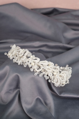 FdayAksesuar Gelinlere Özel Kristal Ve Kum Boncuklu Gelin Saç Ve Türban Aksesuarı FRDY31448