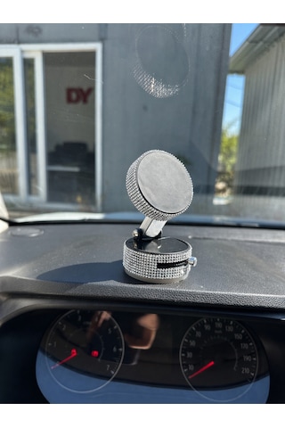 Kadınlara Özel Gümüş Taşlı Araç Telefon Tutacağı Oto Telefon Tutucu Kristal