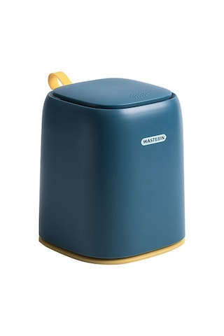 Sones Masaüstü Çöp Kutusu Ofis Elbise Makyaj Masası Oturma Odası Ev Mini Saklama Kutusu Koyu Mavi