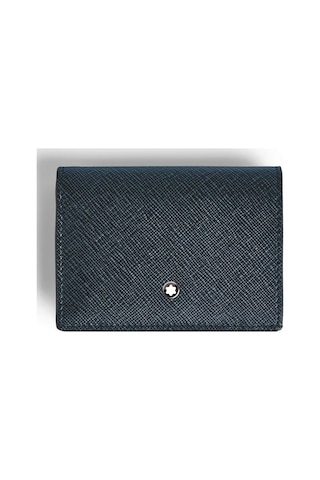 Mont Blanc Montblanc Sartorial Nano Continental Tweed Mavi Cüzdan 220380