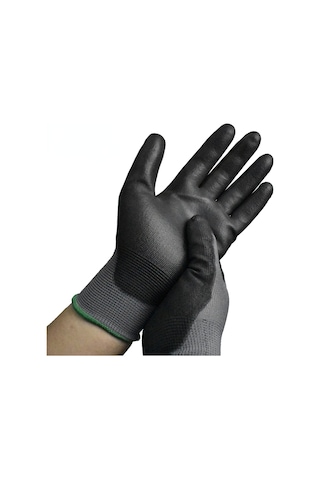 Tangshopping Anti-statik Dokunmatik Ekran Eldivenleri Anti-statik Elektronik Iş Eldivenleri Pu Kaplamalı Parmaklar Pc Kaymaz Siyahl