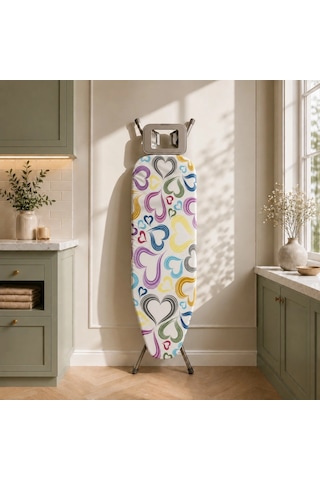 Pionny Keçeli Ütü Masası Kılıfı - 55x140 Cm - Amour Çok Renkli