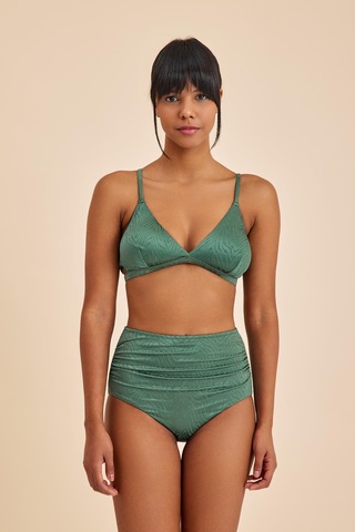 Bali Yeşil Dolgusuz Pedli Üçgen Bikini Üst Yeşil