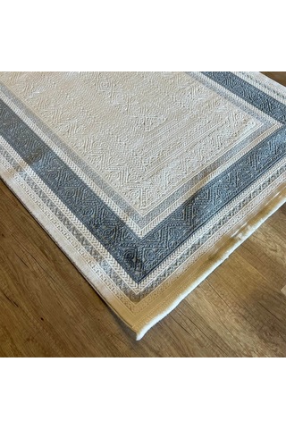 Hoom Rugs Valeria 1074 Gri Mikrofiber Tozumaz Modern Halı Gri