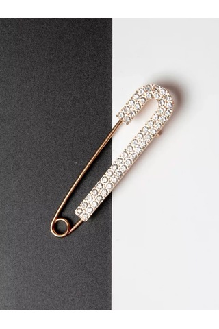 Slubov'u Büyük Dekoratif İğne, Taşlı Broş 231625411 Beyaz