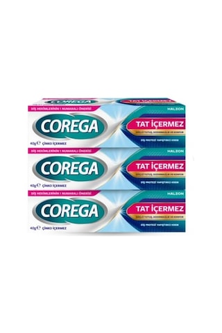 Corega Tat Içermez Protez Yapıştırıcı Krem 40gr - 3 Adet