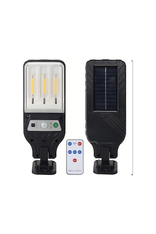 Cob Ledli Uzaktan Kumandalı Sensörlü Güneş Enerjili Solar Bahçe Sokak Duvar Aydınlatma Armatürü