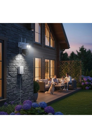 3 Kameralı Kablolu Akıllı Güvenlik Kamerası 360 Ptz Hareketli, Çift Antenli, Wifi Ip, Gece Görüşlü Dış Mekan Kamera Bx40
