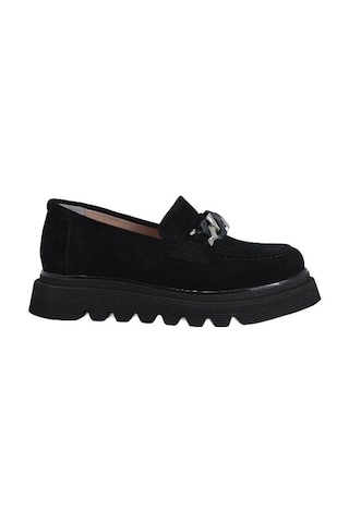 Poletto Hakiki Deri Sıyah Loafer Düz 06 134 3-1961 Siyah