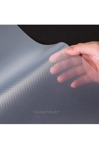 Mutfak Kaydırmaz Şeffaf Raflık Kaymaz Dolap Içi Çekmece Örtüsü Pvc 45x300 Cm Koruyucu Eva Kalın Çok Renkli