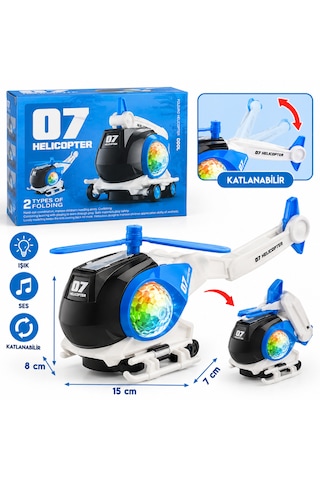 07 Katlanabilir Helikopter Oyuncak Mavi