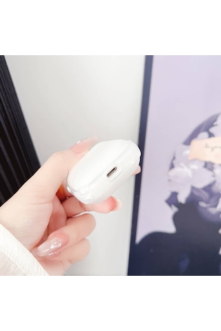 Apple Uyumlu AirPods Zore Airbag 36 Darbelere Karşı Dayanıklı Kılıf-beyaz Beyaz