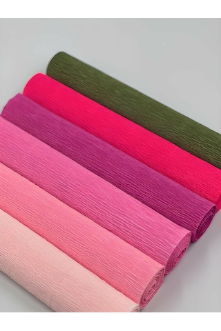 Roco Paper İtalyan Krapon Kağıdı Set Pinky 180 Gr - 25x125 Cm 6