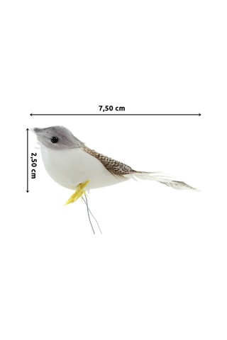 Tüylü Yapay Kuş, 7,50 Cm - 1 Adet (521862409)