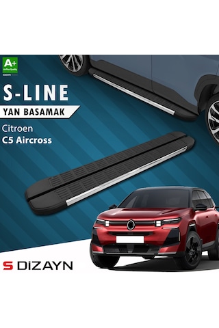 S-dizayn Citroen E-c5 Aircross Elektrikli S-line Krom Yan Basamak 193 Cm 2024 Üzeri A+ Kalite