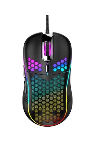 Rgb Led Işıklı Oyuncu Mouse Gaming 800-2400 Dpi 0 Oyun Mouse Mat Siyah Diğer