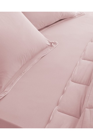 Madame Coco İlus Bambu Tek Kişilik Comforter Set - Pudra Pudra