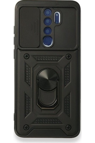 Teleplus Xiaomi Redmi Note 8 Pro Kılıf Magnetik Standlı Kamera Korumalı Slide Sürgülü Cover Kapak