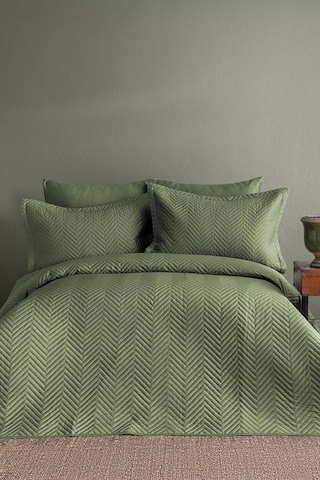 Simply Forest Green 210 Tc 83 Tel Pamuk Saten Nevresim Takımı Tek Kişilik