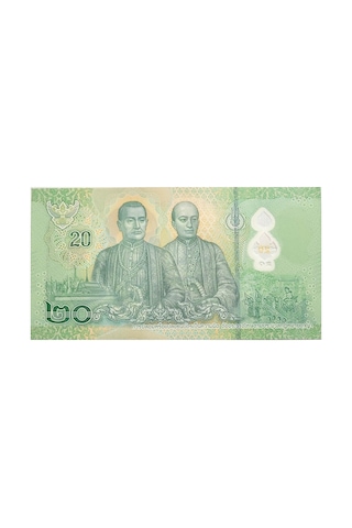 Tayland 20 Baht 2022 Polymer, P 142, Çil, Eski Yabancı Kağıt Para