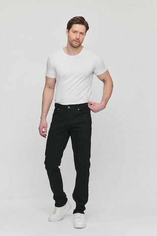 Polo State Regular Fit Likralı Erkek Denim Kot Pantolon Siyah Siyah