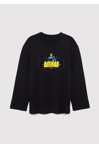 Mavi - Batman Baskılı Siyah Tişört 6610294-900 Siyah