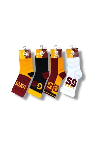 Lisanslı Çocuk 4 Çift Soket Galatasaray-fenerbahçe Çorap 1905 KARIŞIK