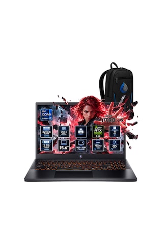 Acer Nitro V 15 NH.QZ8EY.002RNP11 i7-13620H 32 GB 2 TB SSD RTX5060 15.6" W11P Dizüstü Bilgisayar