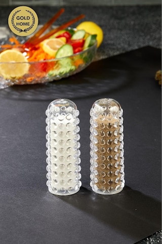 Lexroo 2 Li Boncuklu Plastik Mika Tuzluk Biberlik Baharatlık Boncuk Serisi Çok Renkli