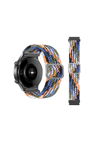 Samsung Galaxy Uyumlu Watch 3 45Mm Gear S3 46Mm Kordon Örgü Tokalı Kordo