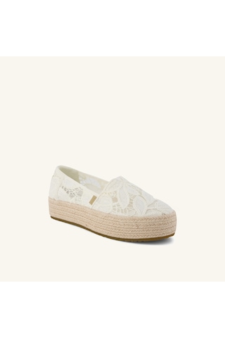 10023045 Egret Espadril Kadın 10023045 1002304 Toms Valencıa Floral Crochet