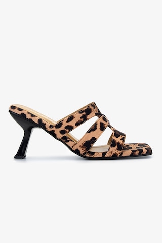 Valmenti Kadın Vegan Leopar Topuklu Terlik 1063 23420 Bn Trlk Y25 Leopar Leopar