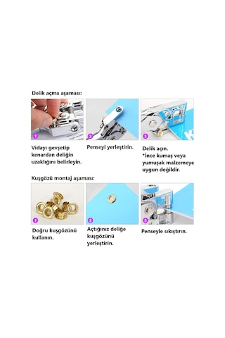 Kuşgözü El Montaj Pensesi ve Delici - 100 adet kuş gözü