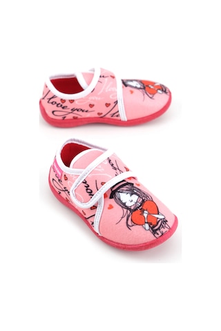 Gezer Kışlık Kız Çocuk Cırt Cırtlı Ayarlanabilir Rahat Taban Panduf Ev Kreş Ayakkabı Ga2kpm.03372.00.0c0.f66 Kırmızı