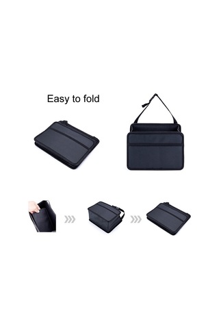 Araba Asılı Çöp Torbası Çok Fonksiyonlu Katlanır Saklama Kutusu, Model: H611 Dokuma Desen