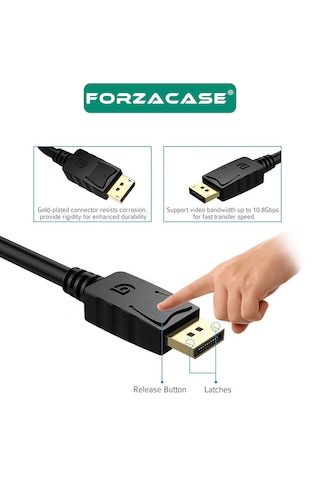 Forzacase Displayport Dp To Vga Adaptör Çevirici Dp Erkek - Vga Dişi Görüntü Aktarıcı - Fc1202