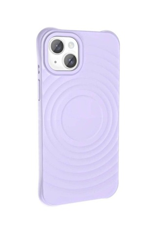 Apple Uyumlu iPhone 14 Plus M-safe Şarj Özellikli Airbagli Mat Görünümlü Zore Hepi Kapak Lila